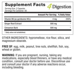 4Digestion Supplement Facts